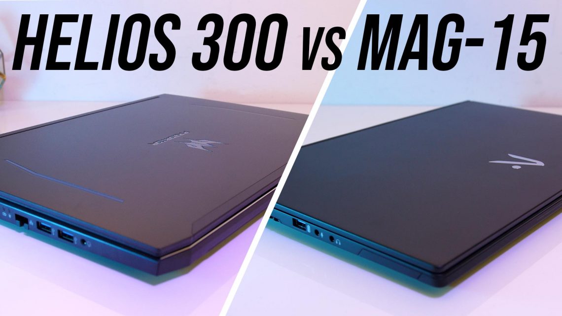 acer predator helios 300 vs eluktronics mag 15 gaming laptop comparison